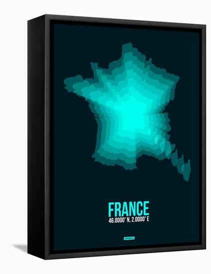 France Radiant Map 2-NaxArt-Framed Stretched Canvas