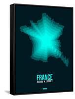 France Radiant Map 2-NaxArt-Framed Stretched Canvas
