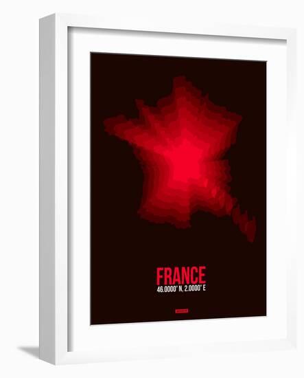 France Radiant Map 4-NaxArt-Framed Art Print