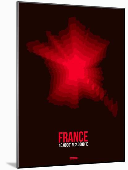 France Radiant Map 4-NaxArt-Mounted Art Print