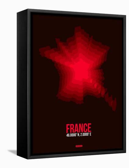 France Radiant Map 4-NaxArt-Framed Stretched Canvas