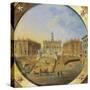 France, Rambouillet Castle, Wall Decorations, Detail with Portrayal of Roman Capitol-Jean-Michel Vasserot-Stretched Canvas