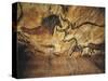 France, Reconstruction of Bull Rock Paintings of Lascaux Caves-null-Stretched Canvas