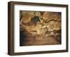 France, Reconstruction of Bull Rock Paintings of Lascaux Caves-null-Framed Giclee Print