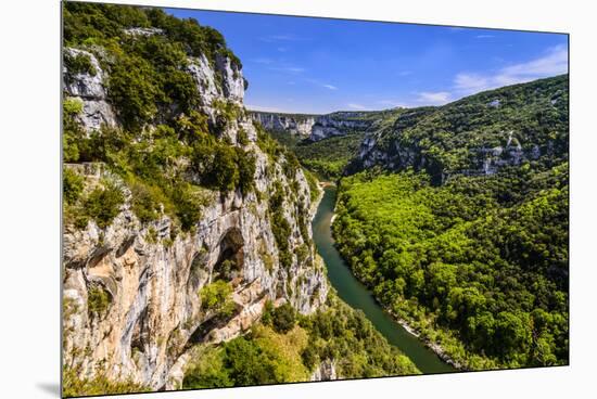 France, Rh™ne-Alpes, Ard?che, Vallon-Pont-D'Arc, Gorges De L'Ard?che, BelvŽd?re De La CathŽdrale-Udo Siebig-Mounted Premium Photographic Print