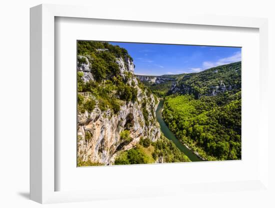 France, Rh™ne-Alpes, Ard?che, Vallon-Pont-D'Arc, Gorges De L'Ard?che, BelvŽd?re De La CathŽdrale-Udo Siebig-Framed Photographic Print