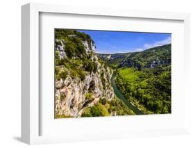 France, Rh™ne-Alpes, Ard?che, Vallon-Pont-D'Arc, Gorges De L'Ard?che, BelvŽd?re De La CathŽdrale-Udo Siebig-Framed Photographic Print