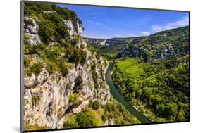 France, Rh™ne-Alpes, Ard?che, Vallon-Pont-D'Arc, Gorges De L'Ard?che, BelvŽd?re De La CathŽdrale-Udo Siebig-Mounted Photographic Print