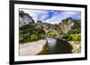 France, Rh™ne-Alpes, Ard?che, Vallon-Pont-D'Arc, Gorges De L'Ard?che, Pont D'Arc-Udo Siebig-Framed Photographic Print