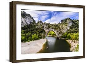 France, Rh™ne-Alpes, Ard?che, Vallon-Pont-D'Arc, Gorges De L'Ard?che, Pont D'Arc-Udo Siebig-Framed Photographic Print