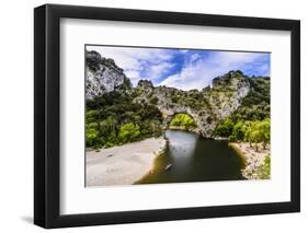 France, Rh™ne-Alpes, Ard?che, Vallon-Pont-D'Arc, Gorges De L'Ard?che, Pont D'Arc-Udo Siebig-Framed Photographic Print