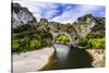France, Rh™ne-Alpes, Ard?che, Vallon-Pont-D'Arc, Gorges De L'Ard?che, Pont D'Arc-Udo Siebig-Stretched Canvas