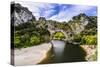 France, Rh™ne-Alpes, Ard?che, Vallon-Pont-D'Arc, Gorges De L'Ard?che, Pont D'Arc-Udo Siebig-Stretched Canvas