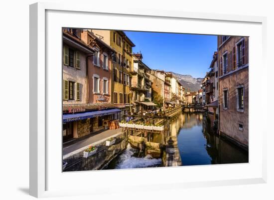 France, Rh™ne-Alpes, Haute-Savoie, Annecy, River Thiou, Old Town-Udo Siebig-Framed Photographic Print