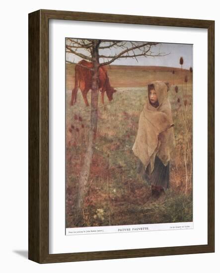 France, Small; Girl; Fauvette; Cow; Rural; Poor; Clothing-Jules Bastien-Lepage-Framed Giclee Print