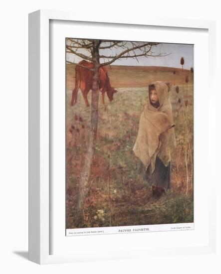 France, Small; Girl; Fauvette; Cow; Rural; Poor; Clothing-Jules Bastien-Lepage-Framed Giclee Print