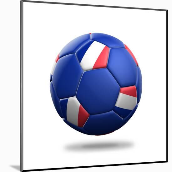 France Soccer Ball-pling-Mounted Art Print