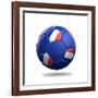 France Soccer Ball-pling-Framed Art Print