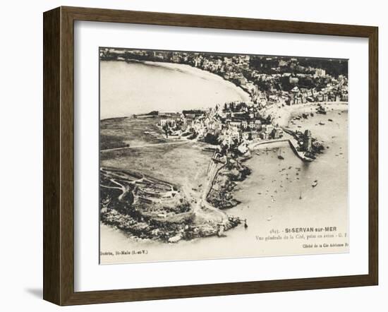 France - St Servan-Sur-Mer - Aerial View of the Town Taken from an Aeroplane-null-Framed Photographic Print