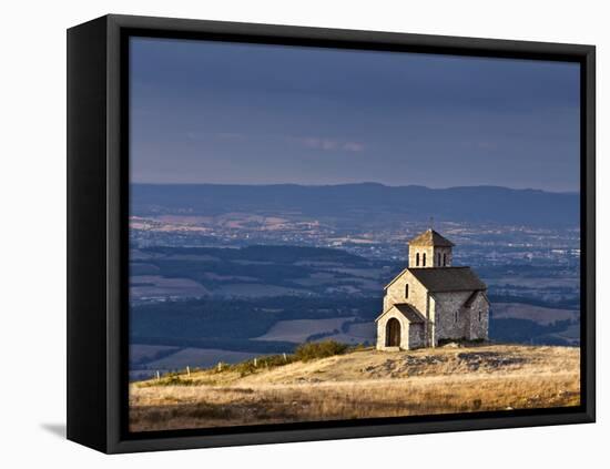 France, Tarn, Dourgne; the Tiny Chapelle De St Ferreol on a Crest Above the Village of Dourgne-Katie Garrod-Framed Stretched Canvas