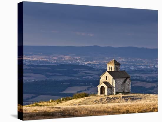 France, Tarn, Dourgne; the Tiny Chapelle De St Ferreol on a Crest Above the Village of Dourgne-Katie Garrod-Stretched Canvas