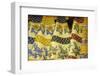 France. Textiles with sunflower and olive designs, La Victoire, Place Richelme.-Kevin Oke-Framed Photographic Print