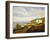 France, the Beach Near Trouville by Gerard Demay, 1844-null-Framed Giclee Print