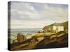 France, the Beach Near Trouville by Gerard Demay, 1844-null-Stretched Canvas