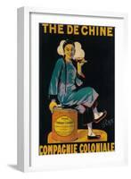 France - The De Chine, Colonial Company Promotional Poster-Lantern Press-Framed Art Print