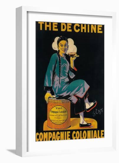 France - The De Chine, Colonial Company Promotional Poster-Lantern Press-Framed Art Print