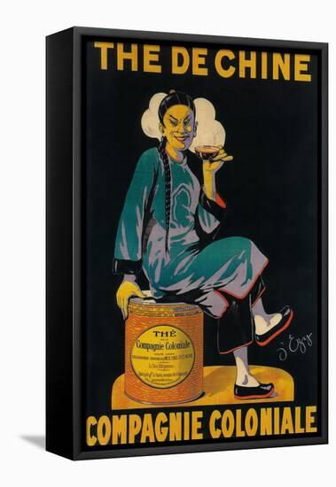 France - The De Chine, Colonial Company Promotional Poster-Lantern Press-Framed Stretched Canvas