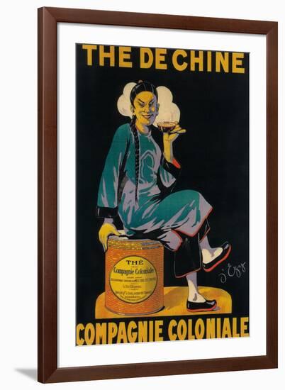 France - The De Chine, Colonial Company Promotional Poster-Lantern Press-Framed Art Print