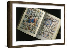 France, the Descent of the Holy Spirit, Miniature from the Breviary of Marie De Bourgogne,-null-Framed Giclee Print