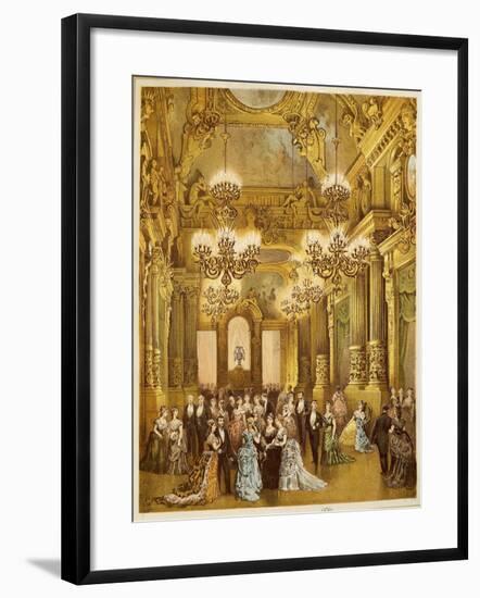 France, the Foyer of the Paris Opera in 1875-null-Framed Giclee Print