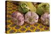 France, Vaucluse, Lourmarin. Garlic at the Friday Market-Kevin Oke-Stretched Canvas
