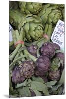 France, Vaucluse, Lourmarin. Purple Artichokes at Market-Kevin Oke-Mounted Premium Photographic Print