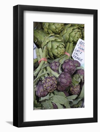 France, Vaucluse, Lourmarin. Purple Artichokes at Market-Kevin Oke-Framed Photographic Print