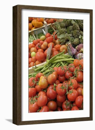 France, Vaucluse, Lourmarin. Vegetables at the Lourmarin Friday Market-Kevin Oke-Framed Photographic Print