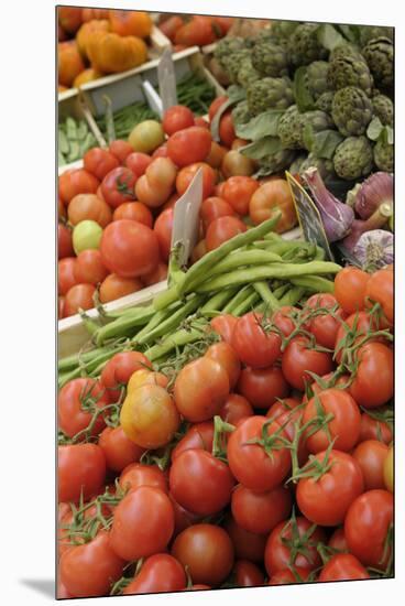 France, Vaucluse, Lourmarin. Vegetables at the Lourmarin Friday Market-Kevin Oke-Mounted Premium Photographic Print