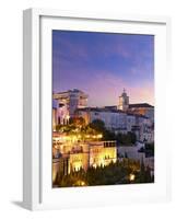 France, Vaucluse, Provence, Gordes at Dusk-Shaun Egan-Framed Photographic Print