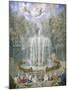 France, Versailles, Fountain in Gardens-Jean Antoine Simeon Fort-Mounted Giclee Print