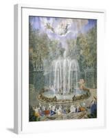 France, Versailles, Fountain in Gardens-Jean Antoine Simeon Fort-Framed Giclee Print