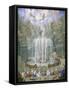 France, Versailles, Fountain in Gardens-Jean Antoine Simeon Fort-Framed Stretched Canvas