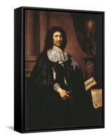 France, Versailles, Portrait of Jean-Baptiste Colbert-null-Framed Stretched Canvas