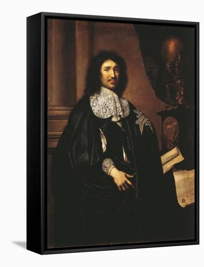 France, Versailles, Portrait of Jean-Baptiste Colbert-null-Framed Stretched Canvas