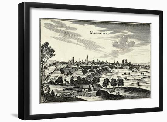 France, View of Montpellier, German, 1660-null-Framed Giclee Print