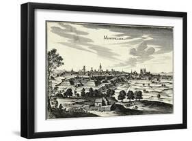 France, View of Montpellier, German, 1660-null-Framed Giclee Print