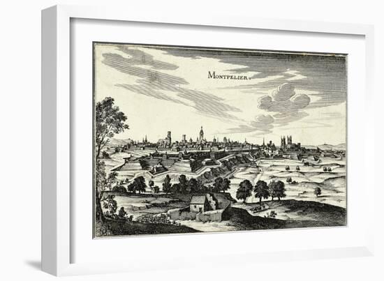 France, View of Montpellier, German, 1660-null-Framed Giclee Print