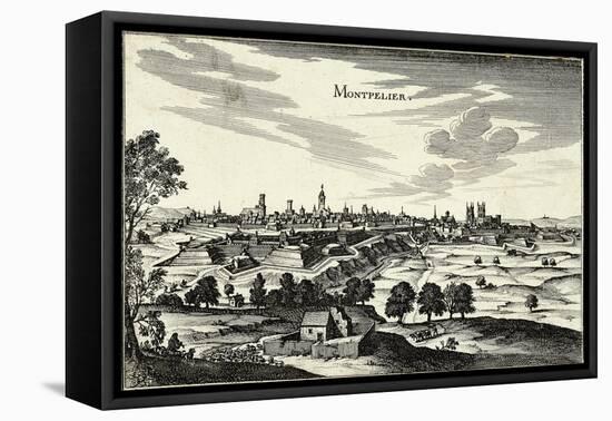 France, View of Montpellier, German, 1660-null-Framed Stretched Canvas