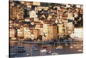 France, Villefranche-Sur-Mer, Cote D'Azur, Town and Harbor-David Barnes-Stretched Canvas